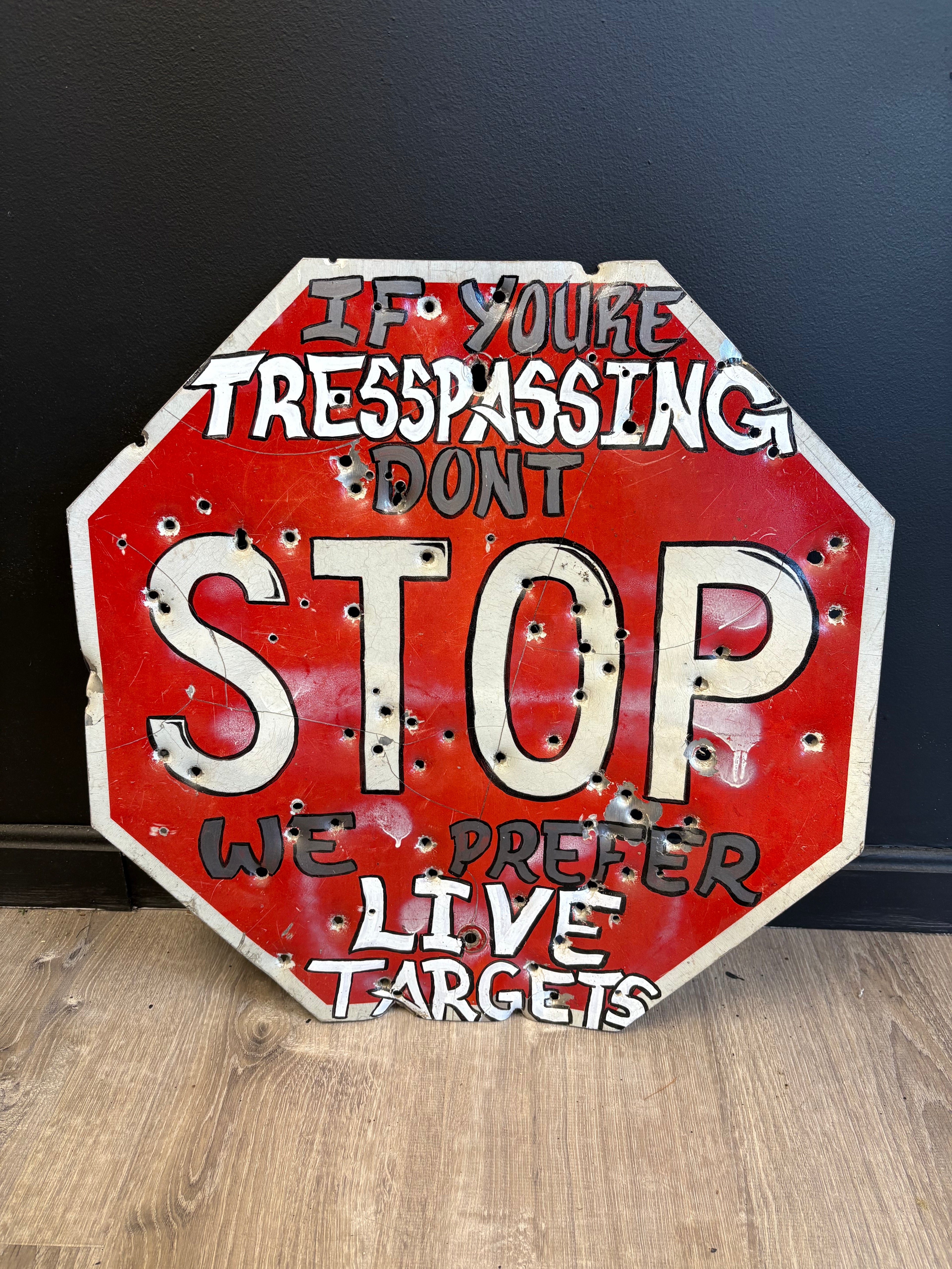 No Trespassing Stop Sign