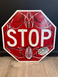 Pinstriped Stop sign