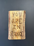 You Are In Range sign
